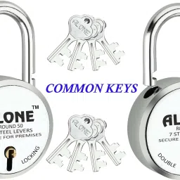 Round 50mm Lock for Home Gate Shop & Shutter, 8 Same Keys 2 Lock (pack 2) Padlock-25