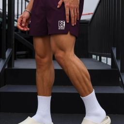 Solid, Graphic Print Men Maroon Casual Shorts, Running Shorts, Gym Shorts-image-107