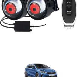 Universal 3inch 12V 2PCS Devil Eye Headlight Mini Projector Lens Lamp sg156 Car Fancy Lights-image-33