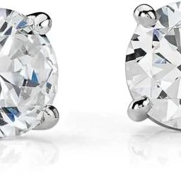 pure 925 Sterling silver Solitaire earring for girls, women and men dailywear Cubic Zirconia Sterling Silver Stud Earring-image-67