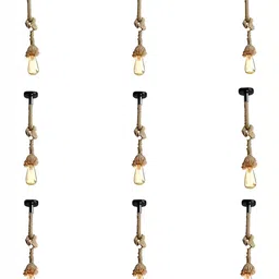 SPARK WORLD Brown Metal Abstract Shaped Table Lamp-6