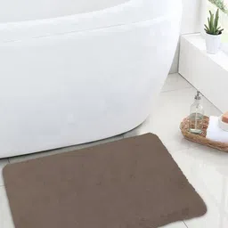 OBSESSIONS Grey Solid 1000 GSM Galaxy Anti-Skid Bath Rug-65