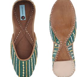 PehnawaCraft Tarang Green bridal wedding Punjabi Jutti for women Jutis For Women-image-21
