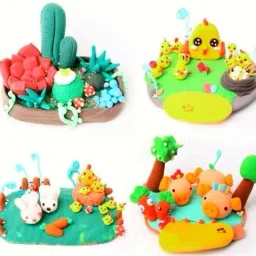 shamsi arts Ultra Light Modelling Bouncing Clay with Tools for Kids (Pack of 12) image 4