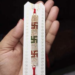 Bhaiya Bhabhi "Swastik Stone Rakhi for Brother | Red Thread Raksha Bandhan Rakhi" Assorted Rakhi Set-image-74