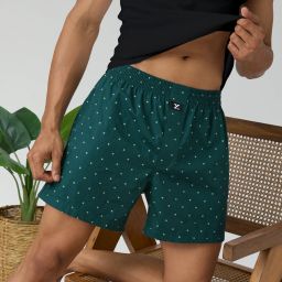 Astor IntelliEaze Cotton Printed Men Dark Green Inner Boxer Printed Men Boxer-image-22