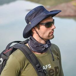 AlexVyan Round Crown SunVisor Hat Cap for Men UV Protection Wide Brim Summer-image-36