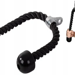 Triceps Rope Handle For Gym | Multi Workout Nylon Pull Down Rope Cable Fitness Accessory Kit Kit-image-4