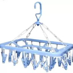 Plastic Ceiling Cloth Dryer Stand 32 clip hanger Plastic Cloth Clips-image-10