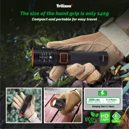 trillsun High Power Torch with Zoomable Metal body 5 Mode Flashlight Rechargeable Torch image 3