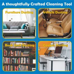vimal Combo Set of 2 Units of Dusters ( Dusting Cloth with Golden Handle) Dry Duster Set image 5