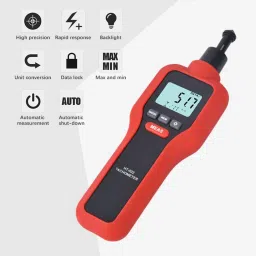 real instruments HT-522 Digital Non Contact & Contact Laser Rotating Speed 2 in 1 Tachometer Non Contact Tachometer image 2