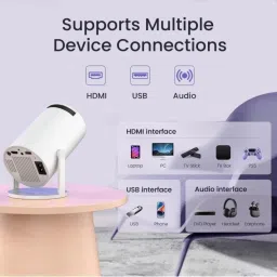 VYNEX HY300 (5500 lm / 1 Speaker / Wireless / Remote Controller) Portable Projector image 2