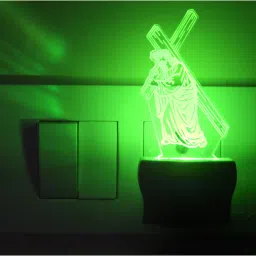 3D Illusion Holy Jesus With Cross LED Night Lamp Night Lamp-18