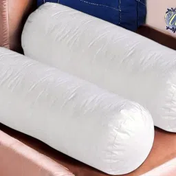 Round Microfibre Solid Bolster Pack of 2-image-89