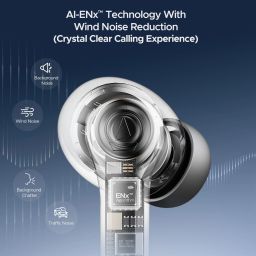 boat Airdopes Supreme w/ 4 Mics AI ENx Tech, 50 HRS Playback,Multi Point Connectivity Bluetooth Headset image 3