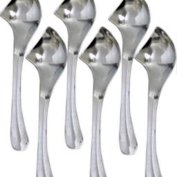 Ice Cream Spoon Dessert Spoon Dinner/ Table Spoons Stainless Steel Ice Cream Spoon Set 14 cm (Pack of 6) Stainless Steel Ice-cream Spoon, Dessert Spoon Set-image-69