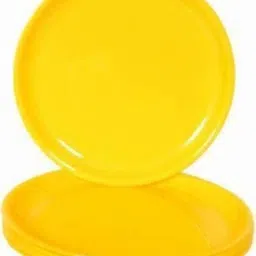 Round Plastic Full Plate Set, Set of 6,Lemon Yellow Dinner Plate-picture-12