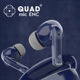 u&i Nitro Series 40 Hours Music Time True Wireless Earbuds with Quad Mic ENC Bluetooth Headset image 4