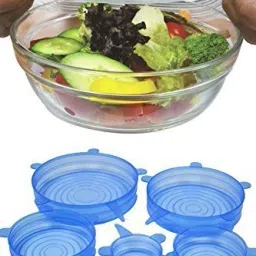 Microwave Safe Silicone Stretch Lids reuseable Flexible Covers for Rectangle 8 inch Lid Set-image-32