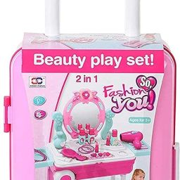 2 in 1 Fashion Makeup Beauty Set Trolley - Multicolour(2023)-image-44