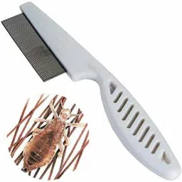 Long Handle with Small Teeth Nit Lice Terminator Comb For Humen Men Women and Pet Dog Cat Hair Rid Head lice Super density Stainless Teeth Remove Nits Brush Basic Comb for Dog-image-56