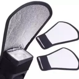 GINNI Silver White Flash Diffuser Reflector for Camera Flash Bounce Card Flash Diffuser image 2
