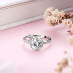 Sterling Silver Rhodium Plated Ring-image-11