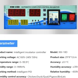 TM&W Controller Automatic Incubation Equipment Temperature Humidity Controller XM-18D Multipurpose Controller image 5