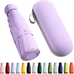 Mini Folding Compact Umbrella with Case,Portable Umbrella,Small Sun,Rain Pocket Umbrella-11