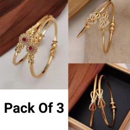 Brass Diamond Gold-plated Bangle-image-4