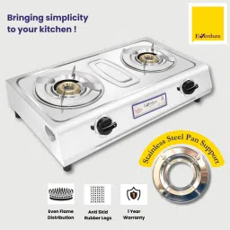 2B Duro Stainless Steel Coil Sheet Body | Cast Iron Burner | Stainless Steel Manual Gas Stove-8