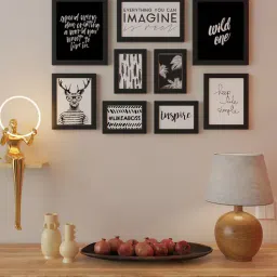 Black Synthetic Wood (Set of 9) Photoframes by Art Street-picture-28