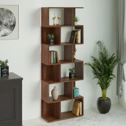 Crosbon Wall Standing Storage Book Shelve for Home Engineered Wood Open Book Shelf-10