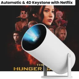 FRONY Smart Projector for Home 4K Support Rotabable Design withApp Netflix,YouTubeA233 (4500 lm / 1 Speaker / Wireless / Remote Controller) Portable Projector-picture-13