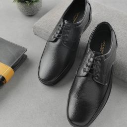 Fortune HML-6E Formal Lacing Shoes With PU Sole | Lightweight and Comfortable Derby For Men-image-3
