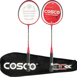 CZ 50 Twin Red Strung Badminton Racquet-27