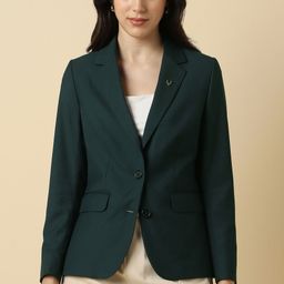 allen solly Women Solid Single Breasted Formal Blazer-picture-38