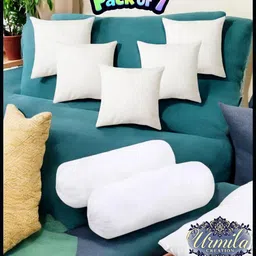 2 Bolester 5 Cushion Microfibre Stripes Bolster Pack of 7-image-8
