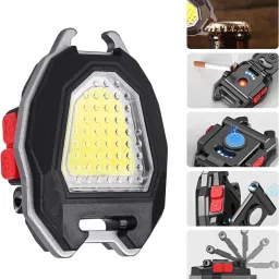 sevenspace COB KEYCHAIN LIGHT WITH CIGARETTE LIGHTER LED Front Light (Black) LED Front Light image 3