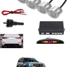4Silver Parking Sensor With LED Display Increased Safety For Car-240 Universal 4 Silver Reverse Parking Sensor With LED Display For Cars-240 Parking Sensor-image-55