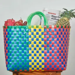 the quirk box Green Multipurpose Carry Basket with Handle 7 inches-picture-4