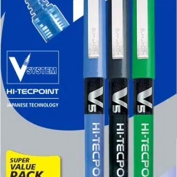 V5 (1 Blue+ 1 Black+1 Green) Roller Ball Pen-25