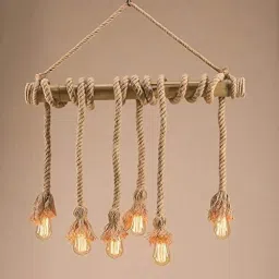 Rope Bamboo Antique Retro Hanging Light Pendant Lamp (Bulb Not Included) Pendants Ceiling Lamp-picture-6
