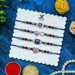 Designer Premium EvilEye Rakhi for Brother Assorted Rakhi Set-12