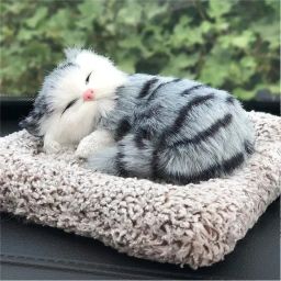 Car Dashboard Sleeping Cat Big Plush Toy Figurines Decorative Showpiece - 4 cm-image-10