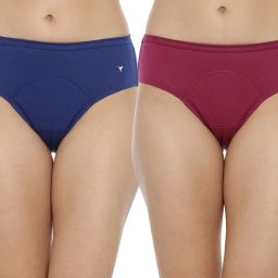 Pack of 2 Women Periods Maroon, Blue Panty-image-26
