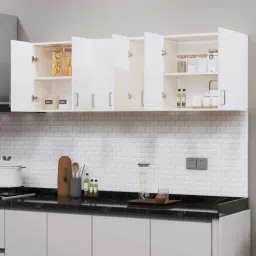 specialitypanels 6 Doors Modular Wall Mounted Kitchen Cabinet with Adjustable Shelf in Highland Pine Finish-picture-40