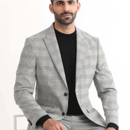Men Striped Single Breasted Party Blazer-picture-8