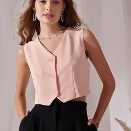 STREET 9 V-Neck Sleeveless Waistcoat-image-44